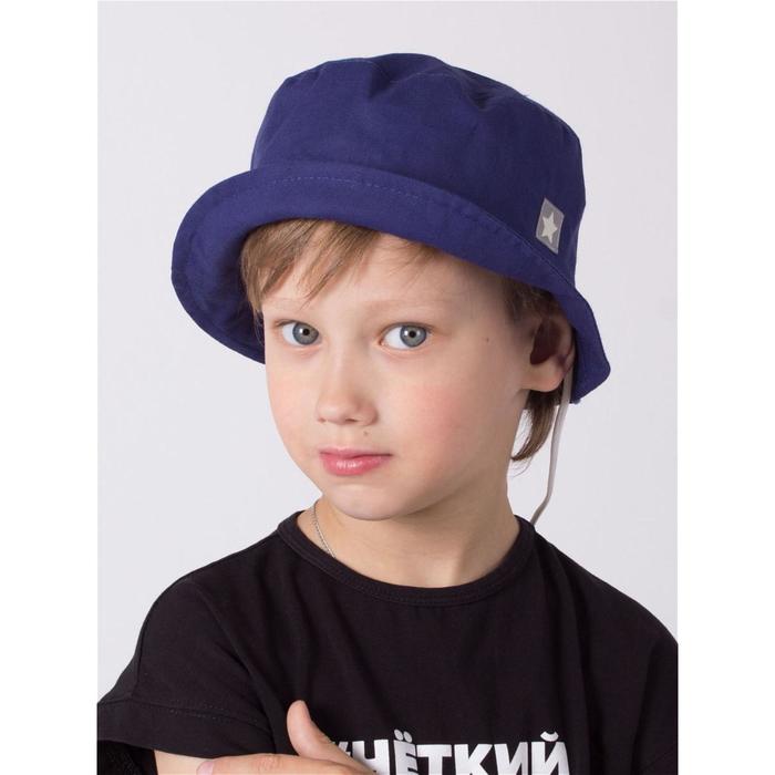 Панамка для мальчика, цвет синий, размер 48-50