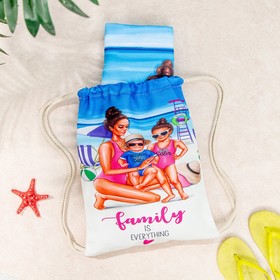 Полотенце пляжное в сумке Этель «Family» 70х140 см, микрофибра от Сима-ленд