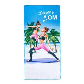 Полотенце пляжное в сумке Этель «Yoga mom» 70х140 см, микрофибра от Сима-ленд