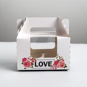 

Коробка на 2 капкейка Love, 16 × 10 × 8 см