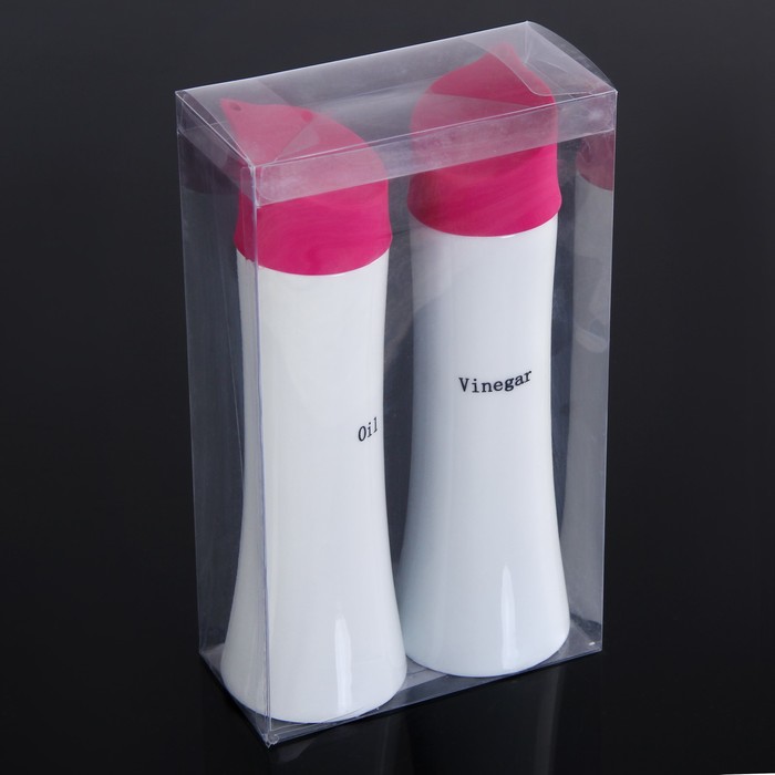 Набор для соусов и масел 350 мл "Олива", 2 шт, цвет малиновый