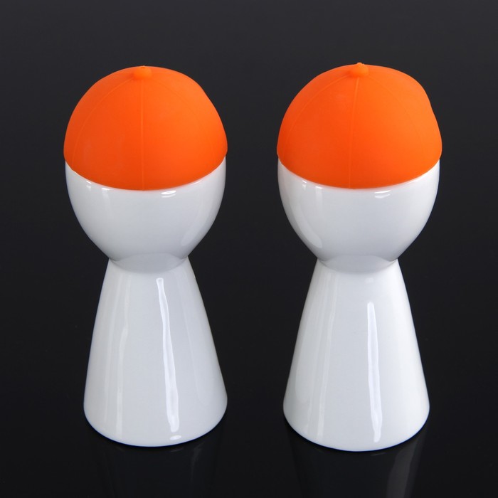 Набор для соусов и масел "Смешной человечек", 2 шт 100 мл, цвет оранжевый