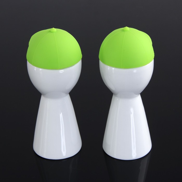 Набор для соусов и масел "Смешной человечек", 2 шт 100 мл, цвет зеленый