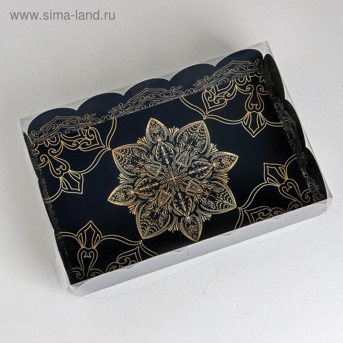 Коробка подарочная с PVC-крышкой «Роскошь», 20 × 30 × 8 см