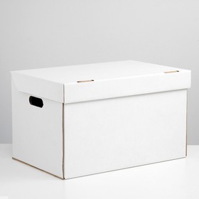 Коробка для хранения, белая, 48 х 32,5 х 29,5 см,