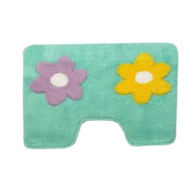

Коврик для туалета Daisy, 60 х 50 см, цвет голубой