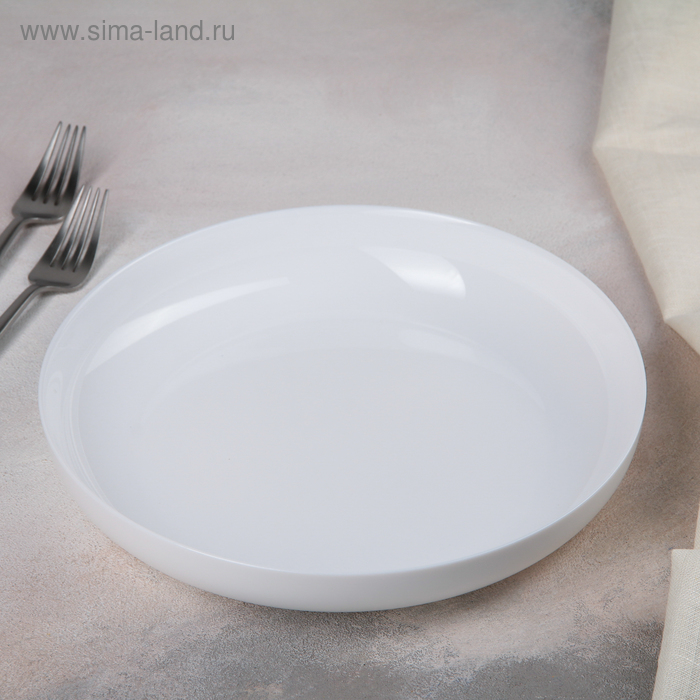 

Блюдо круглое Friends' time plov cous dinner, d=25 см, цвет белый