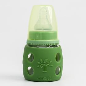 Бутылочка в силиконовом чехле, стекло, от 0 мес., 60 мл., цвет МИКС для мальчика