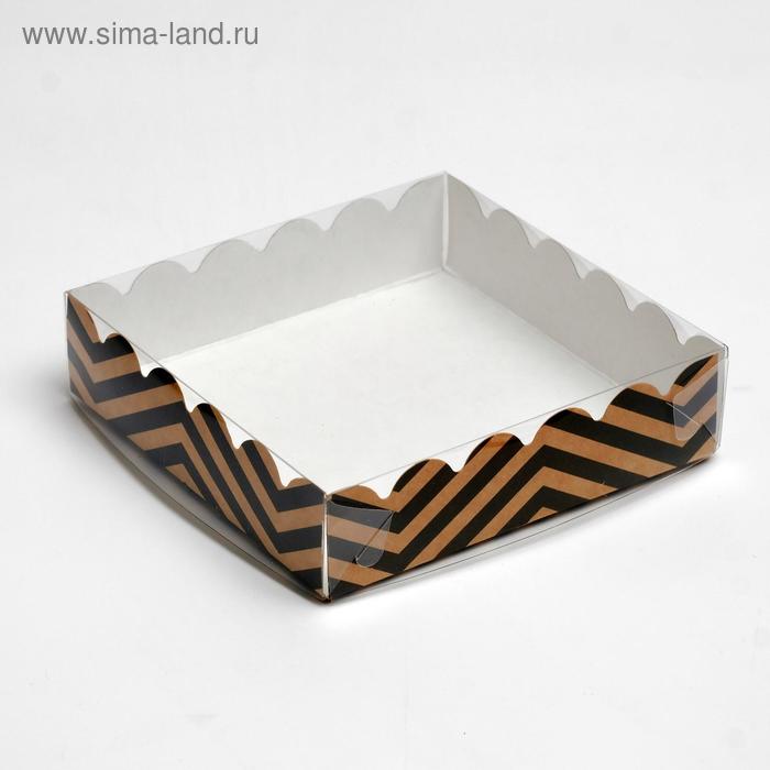 

Коробочка для печенья "ЗигЗаг", крафт, 12 х 12 х 3 см