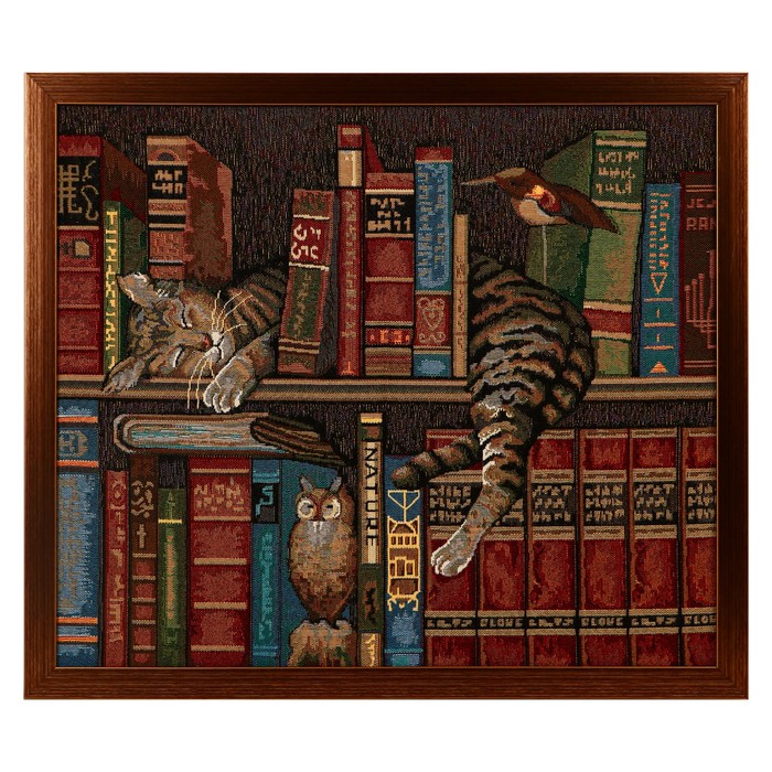 Гобеленовая картина "Библиотекарь" 66х57 см