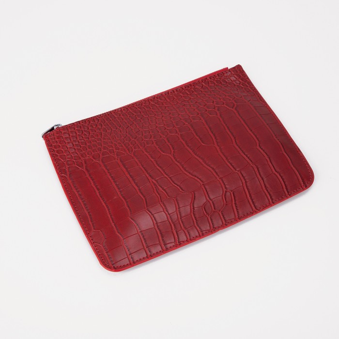 

Папка для документов на молнии, цвет красный