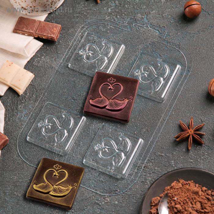 

Форма для шоколада «Два лебедя», цвет прозрачный