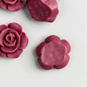 

Кабошон "Роза", бургундия 13 мм МИКС