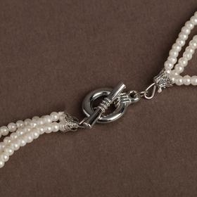 

Колье с жемчугом "Мария" нити, цвет белый в серебре, L=40 см