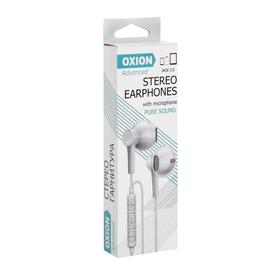 

Наушники OXION HS109WH, вкладыши, микрофон, 96 дБ, 32 Ом, 3.5 мм, 1.1 м, белые