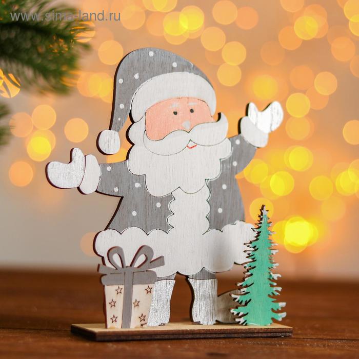 цена Новогодний настольный декор «Дед Мороз с подарками» 3.5×13.2×14.8 см