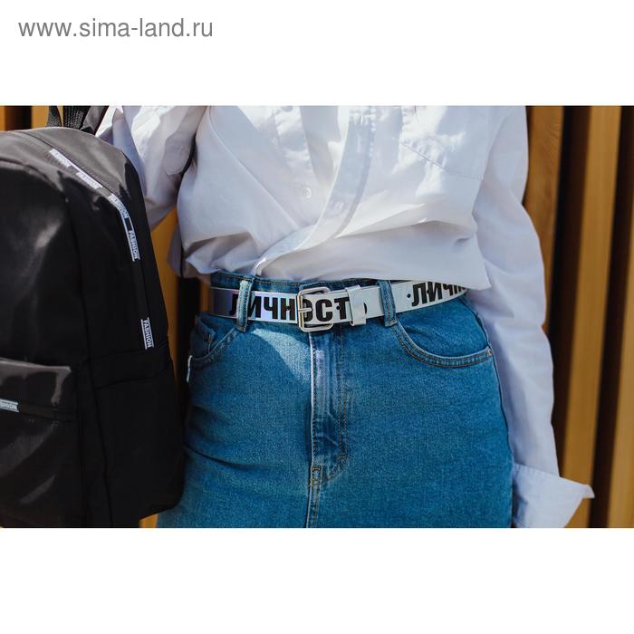 фото Ремень женский из зеркальной кожи "личность"