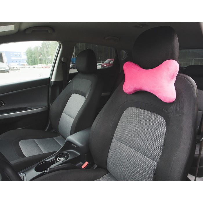 Ортопедическая подушка на подголовник кресла Сон, розовая