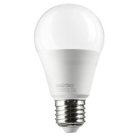 

УЦЕНКА Лампа cветодиодная Smartbuy, A60, E27, 15 Вт, 4000 К, дневной белый свет