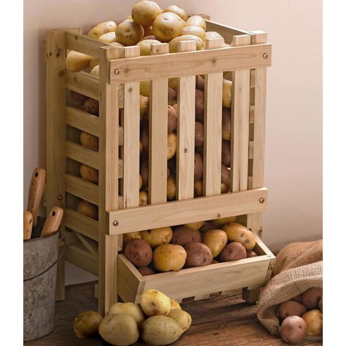 Ящик для овощей, 30 × 40 × 50 см, деревянный