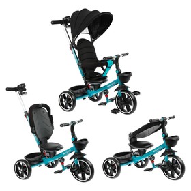 Велосипед трёхколёсный Micio Veloce+, колёса EVA 10"/8", цвет изумрудный от Сима-ленд