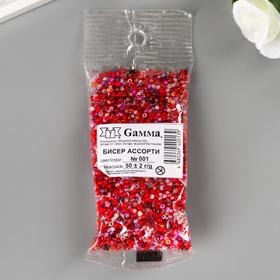 

Бисер Чехия "GAMMA" 50гр ассорти (№001 красный)
