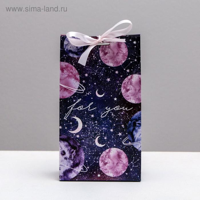 

Пакет подарочный с лентой «For you», 13 × 23 × 7 см