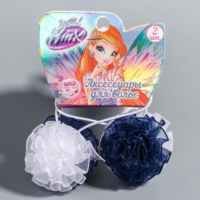 фото Бант-резинка, 2 шт, 4,5 см, "блум", winx