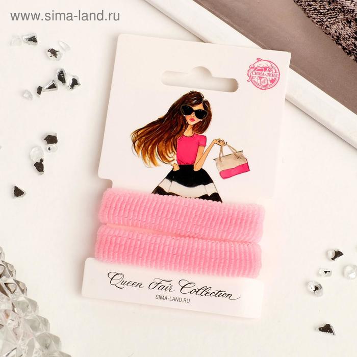 фото Резинка для волос "стиль" (набор 2 шт) светло-розовый queen fair