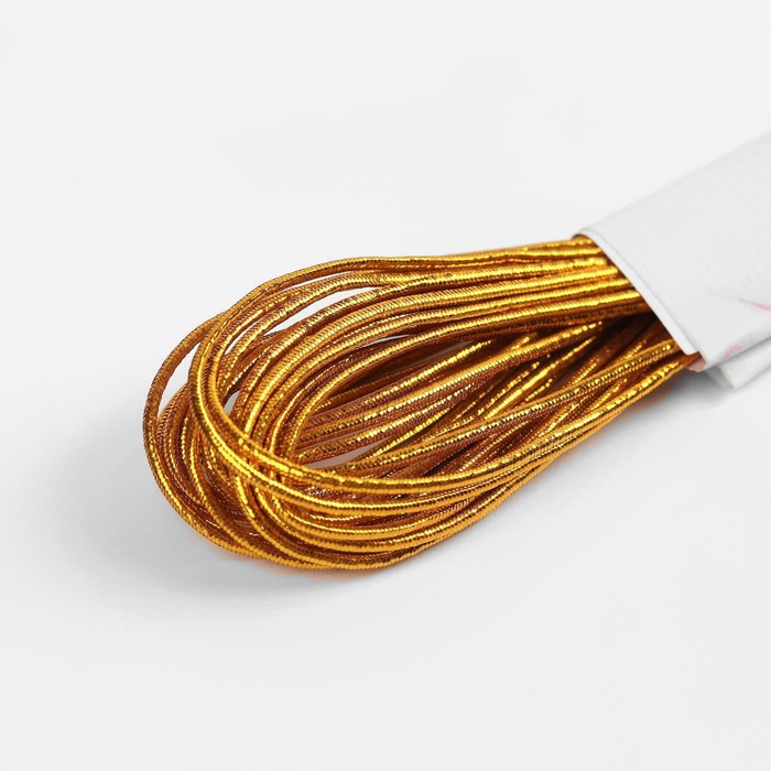 фото Резинки шляпные, 1 мм, 7 м, 4 шт, цвет золотой/серебряный арт узор