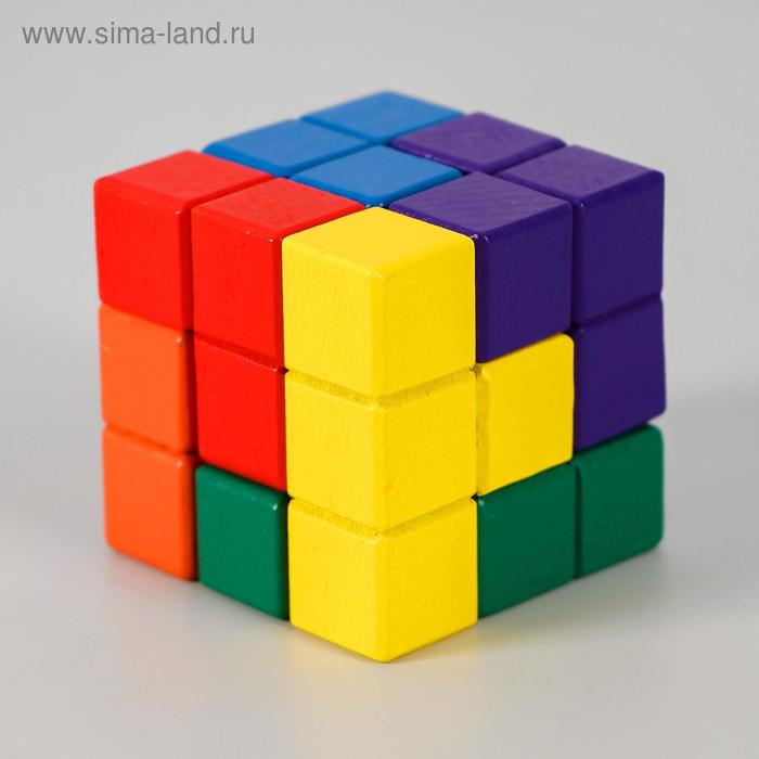 Деревянная развивающая игрушка Сложи кубик 6х6х6 см
