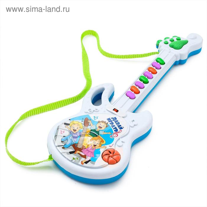 

Игрушка музыкальная гитара «Давай играть», звуковые эффекты, работает от батареек