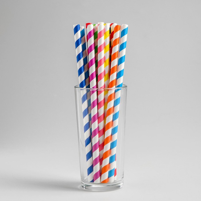 Трубочки для коктейля «Спираль», диаметр 0,8 см, набор 12 шт., цвета МИКС трубочки для коктейля спираль набор 12 шт цвет микс