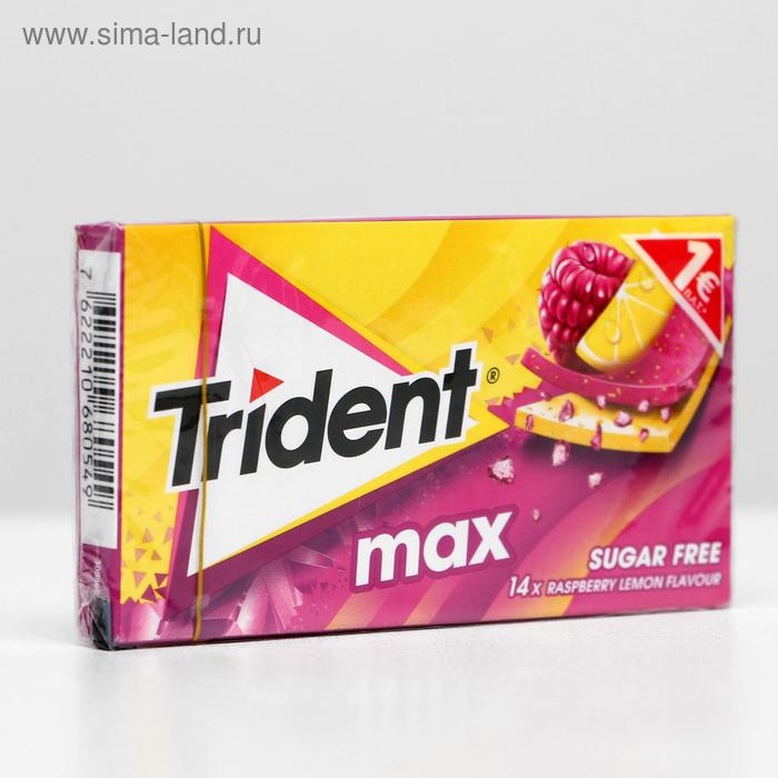 Max со. Trident Max жевательная резинка. Жевательная резинка Trident Max 27г. Жевательная резинка Trident Max малина-лимон 27г. Жев. Резинка Тридент Макс малина и лимон 27гр (12).