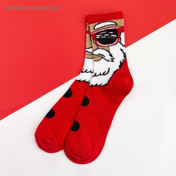 Носки новогодние мужские KAFTAN Дед мороз размер 41-44 (27-29 см), цвет красный