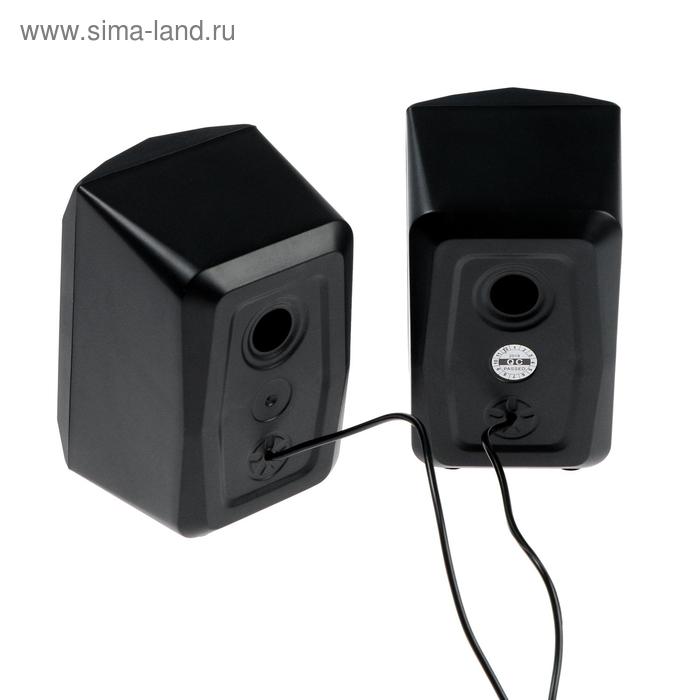 фото Компьютерные колонки 2.0 qumo mask as004, 2х5 вт, usb, rgb подсветка, чёрные