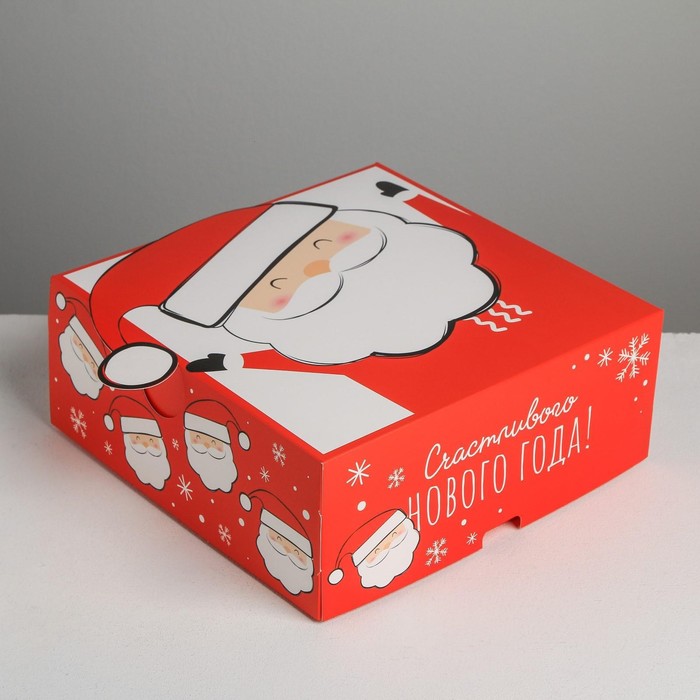 Коробка складная «Дед Мороз», 25 х 25 х 10 см коробка складная единорожка 25 х 25 х 10 см