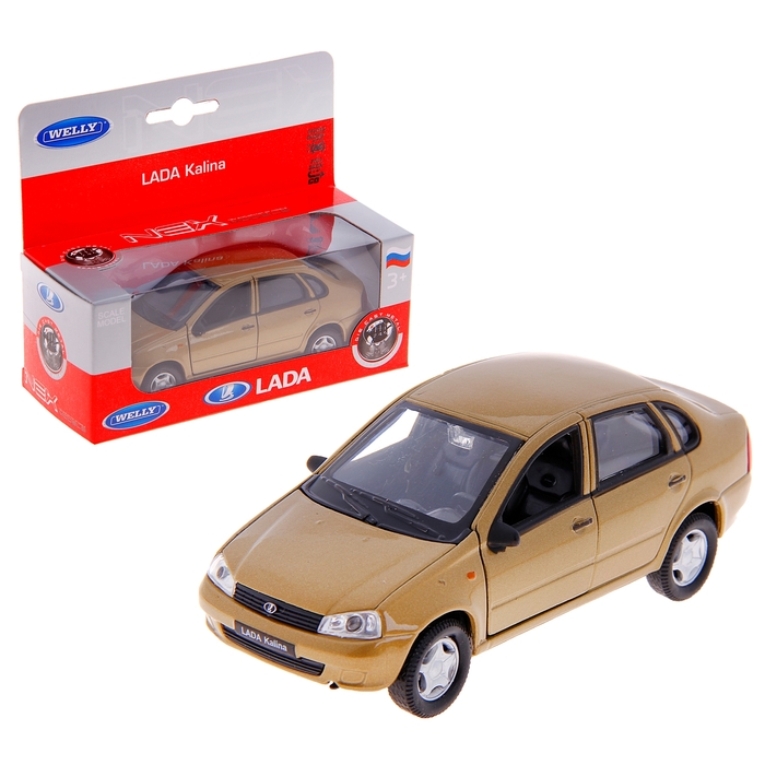 Модель машины LADA Kalina, масштаб масштаб 1:34-39, цвета МИКС