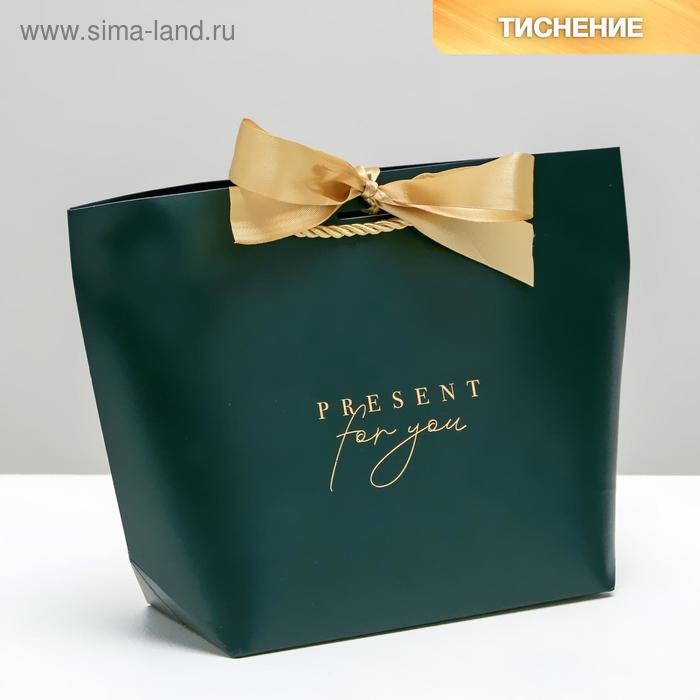 

Пакет подарочный, упаковка, Present for you, 19 х 20 х 9 см