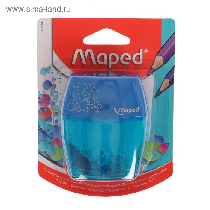 фото Точилка 2 отверстия с контейнером maped shaker, микс