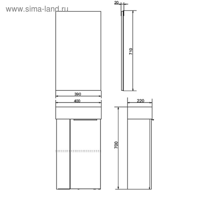 фото Зеркало comforty «асти-40», дуб темно-коричневый