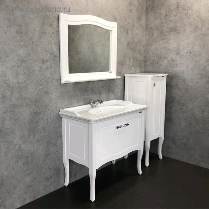 Пенал Comforty Павия 40 для ванной комнаты, цвет белый глянец