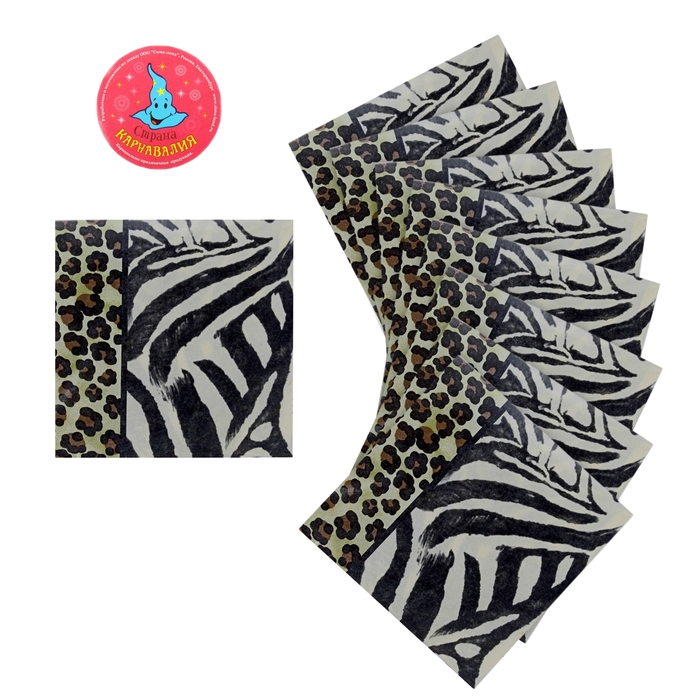 салфетки бумажные (набор 20 шт) 33*33 см Экзотика