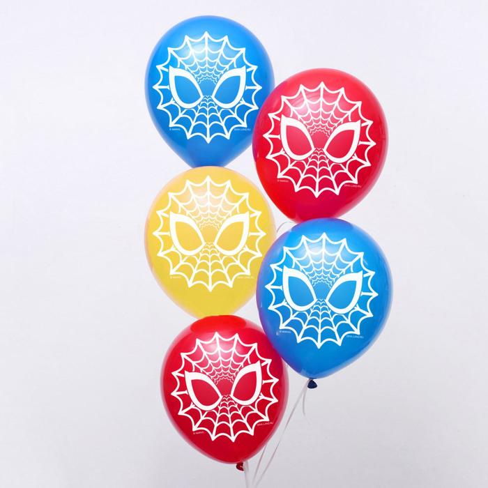 Воздушные шары Spider-man, Человек-паук, 12 дюйм набор 5 шт