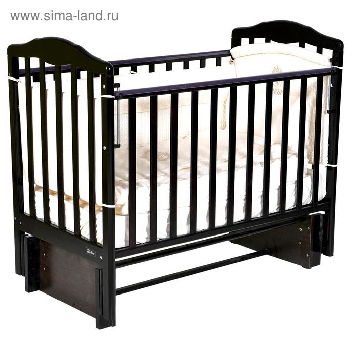 Кровать детская Bellini Alba Plus автостенка, универсальный маятник, цвет шоколад