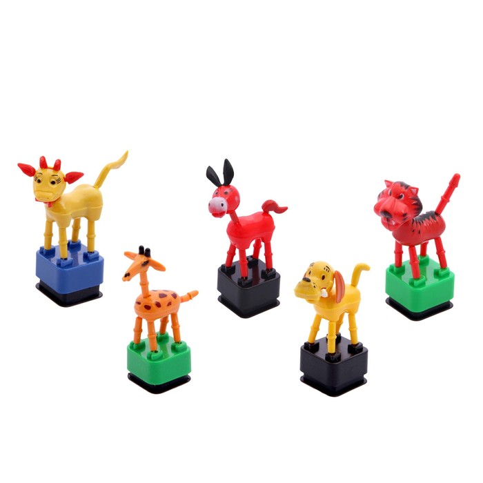 Дергунчик "Животное на подставке", МИКС