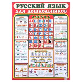 

Плакат "Русский язык для дошкольников" А2