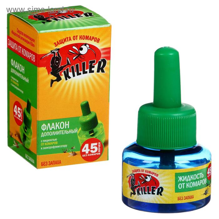 Жидкость для фумигатора Киллер, от комаров, 45 ночей