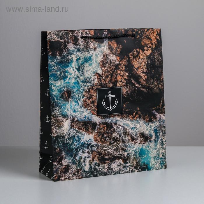 

Пакет подарочный ламинированный вертикальный, упаковка, «Море», M 26 х 30 х 9 см