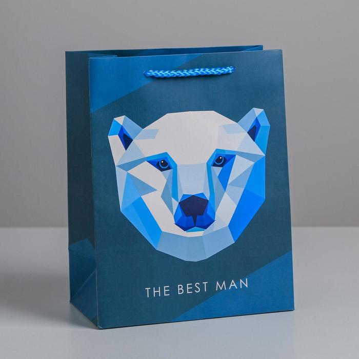 Пакет ламинированный вертикальный The best man, MS 18 × 23 × 10 см